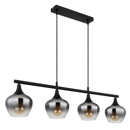 Globo - Luster na lanku 4xE27/40W/230V čierna