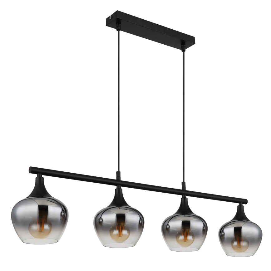 Globo - Luster na lanku 4xE27/40W/230V čierna