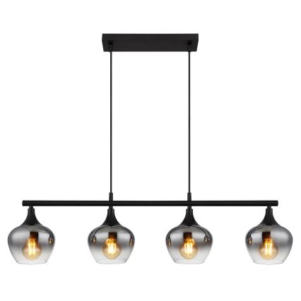 Globo - Luster na lanku 4xE27/40W/230V čierna