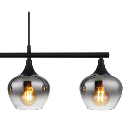 Globo - Luster na lanku 4xE27/40W/230V čierna