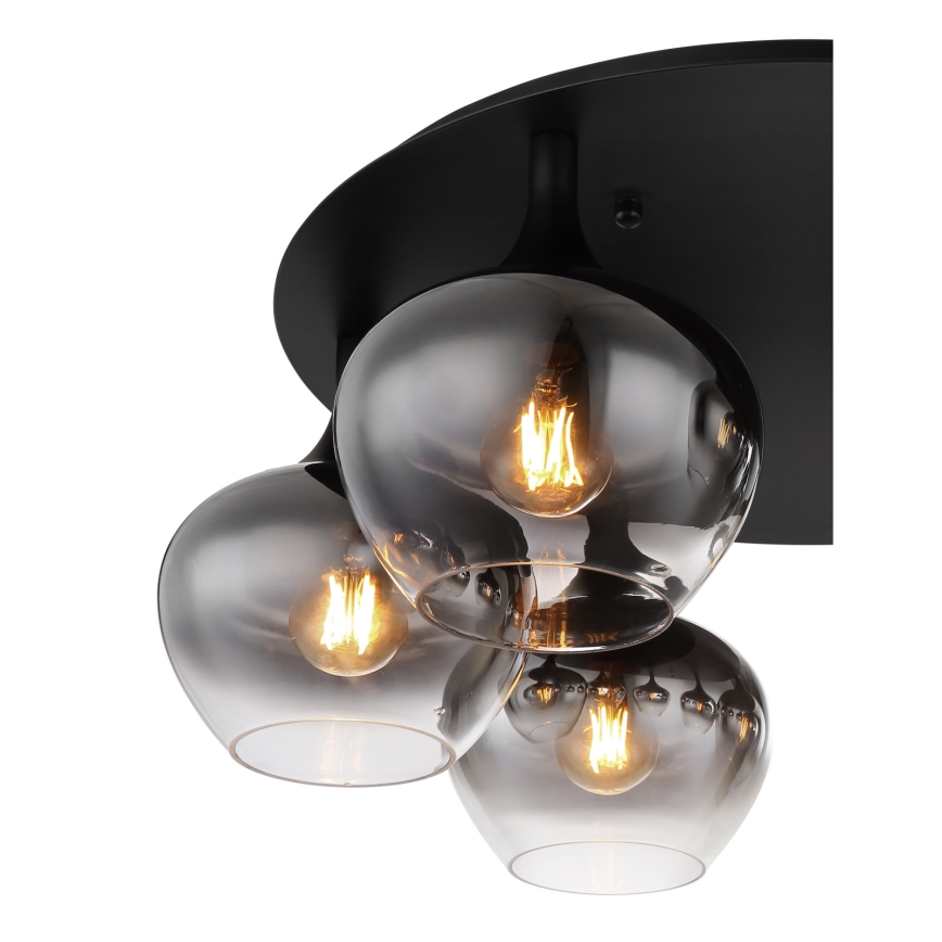 Globo - Prisadený luster 6xE27/40W/230V pr. 65 cm čierny