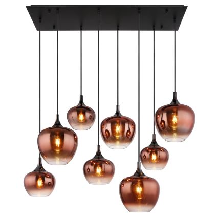Globo - Luster na lanku 8xE27/40W/230V medený