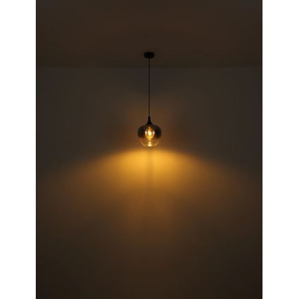 Globo - Luster na lanku 1xE27/40W/230V pr. 24 cm čierna