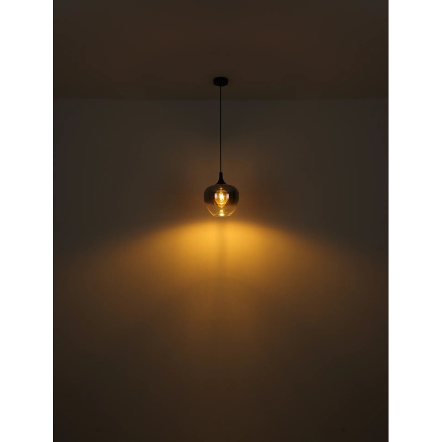 Globo - Luster na lanku 1xE27/40W/230V pr. 24 cm čierna