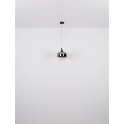 Globo - Luster na lanku 1xE27/40W/230V pr. 24 cm čierna