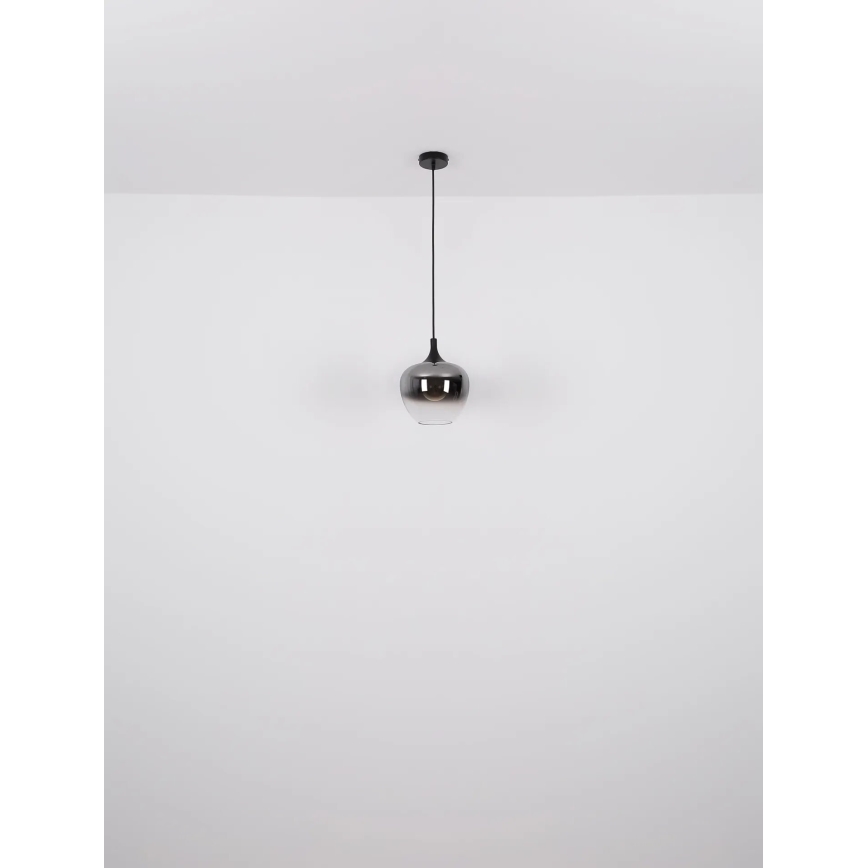 Globo - Luster na lanku 1xE27/40W/230V pr. 24 cm čierna