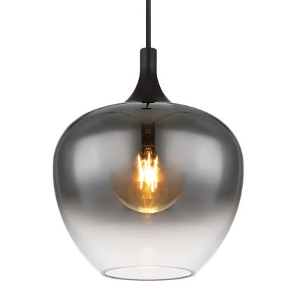 Globo - Luster na lanku 1xE27/40W/230V pr. 24 cm čierna