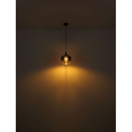 Globo - Luster na lanku 1xE27/60W/230V pr. 29 cm čierna