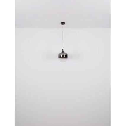 Globo - Luster na lanku 1xE27/60W/230V pr. 29 cm čierna
