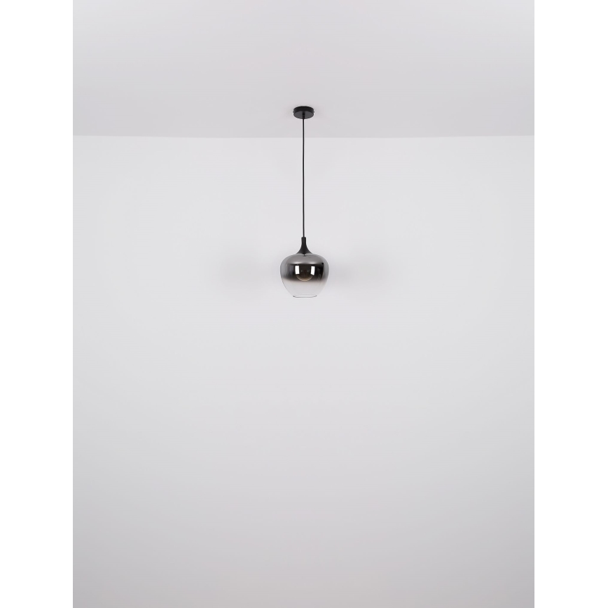 Globo - Luster na lanku 1xE27/60W/230V pr. 29 cm čierna