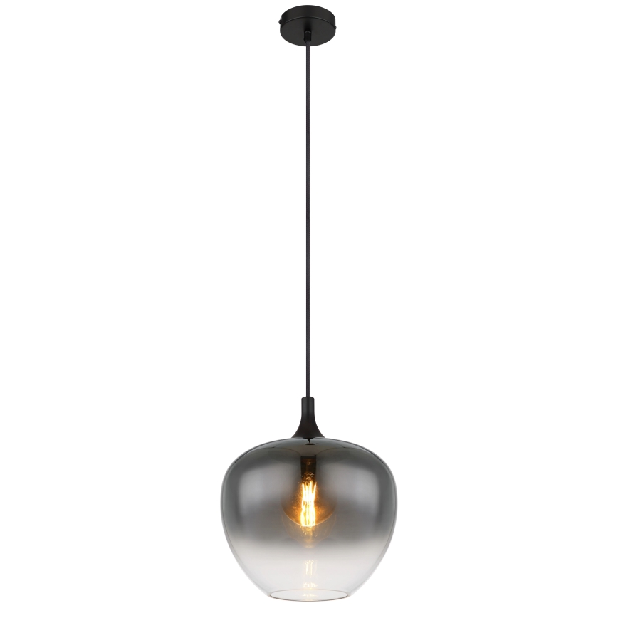 Globo - Luster na lanku 1xE27/60W/230V pr. 29 cm čierna