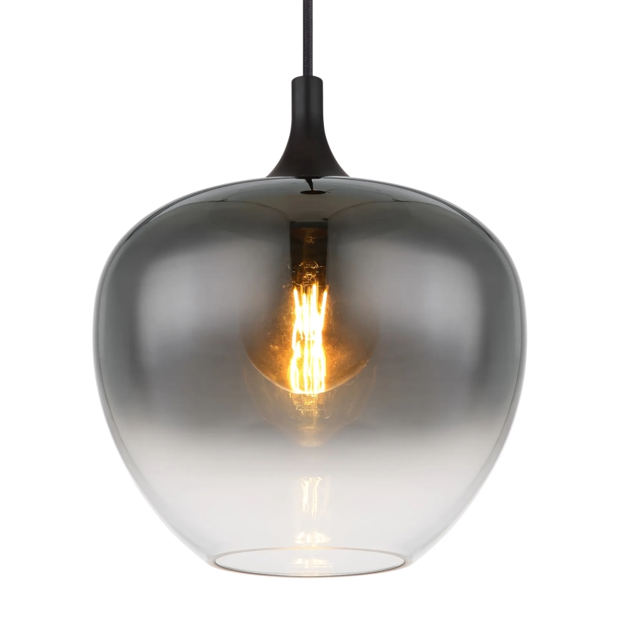 Globo - Luster na lanku 1xE27/60W/230V pr. 29 cm čierna
