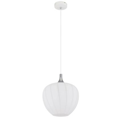 Globo - Luster na lanku 1xE27/60W/230V pr. 29 cm biela