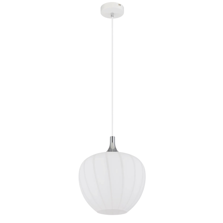 Globo - Luster na lanku 1xE27/60W/230V pr. 29 cm biela