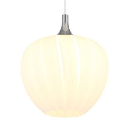 Globo - Luster na lanku 1xE27/60W/230V pr. 29 cm biela