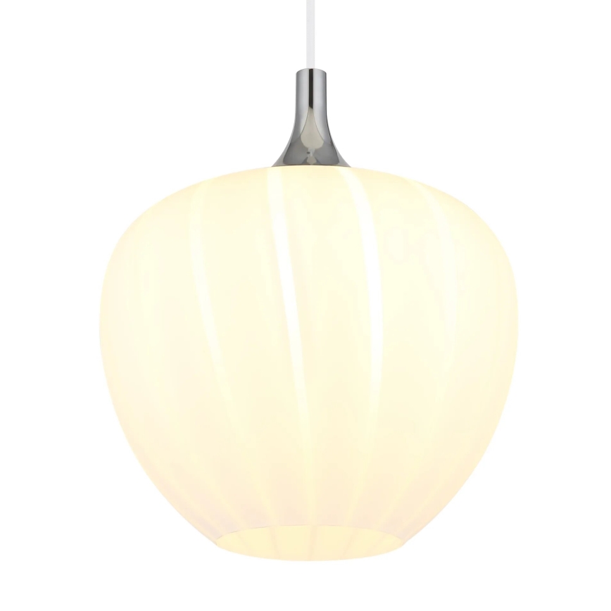 Globo - Luster na lanku 1xE27/60W/230V pr. 29 cm biela