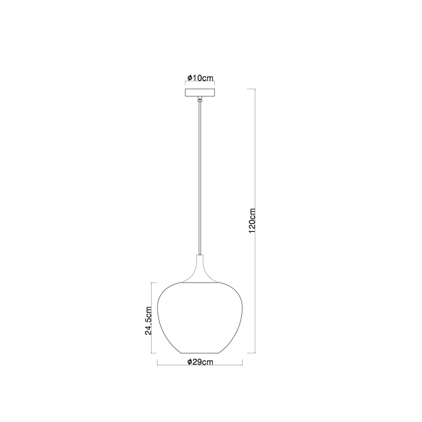 Globo - Luster na lanku 1xE27/60W/230V pr. 29 cm biela