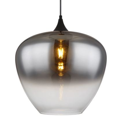 Globo - Luster na lanku 1xE27/60W/230V pr. 40 cm čierna