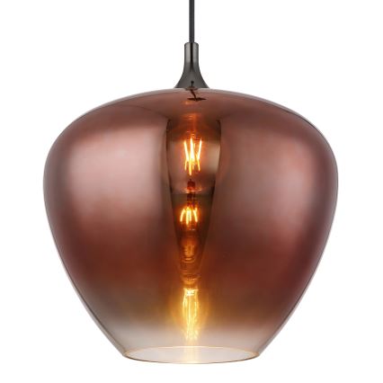 Globo - Luster na lanku 1xE27/60W/230V pr. 40 cm medená