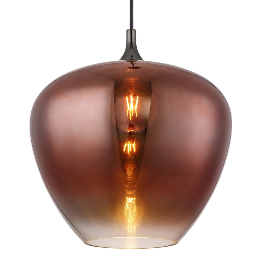 Globo - Luster na lanku 1xE27/60W/230V pr. 40 cm medená