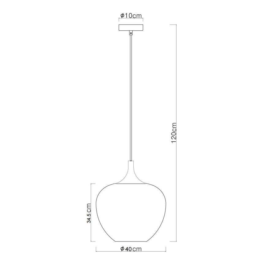 Globo - Luster na lanku 1xE27/60W/230V pr. 40 cm medená
