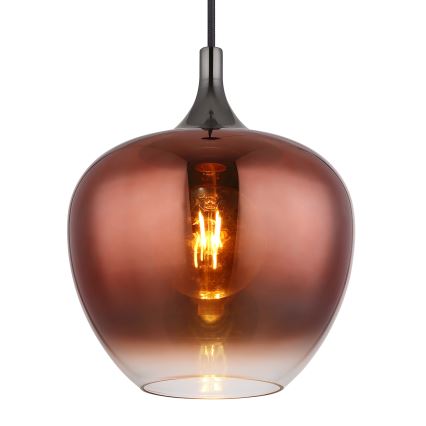 Globo - Luster na lanku 1xE27/60W/230V pr. 24 cm medená