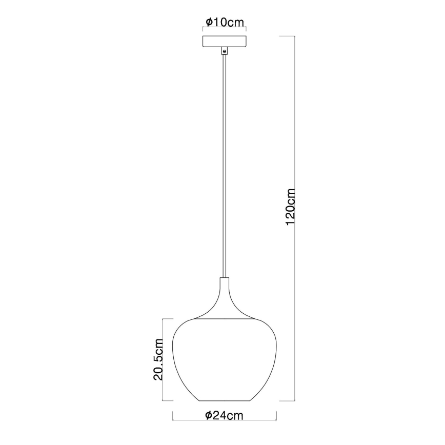 Globo - Luster na lanku 1xE27/60W/230V pr. 24 cm medená