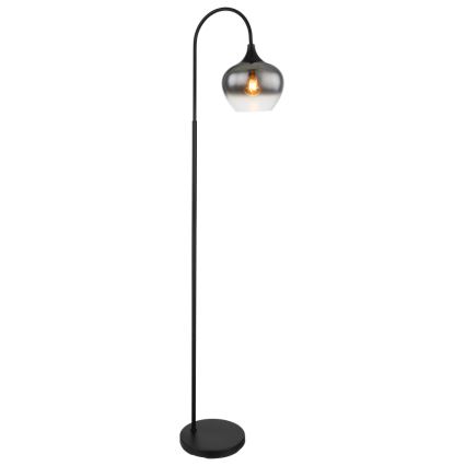 Globo - Stojacia lampa 1xE27/40W/230V čierna/dymová