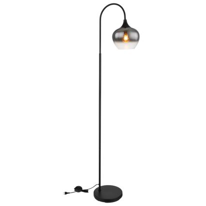 Globo - Stojacia lampa 1xE27/40W/230V čierna/dymová
