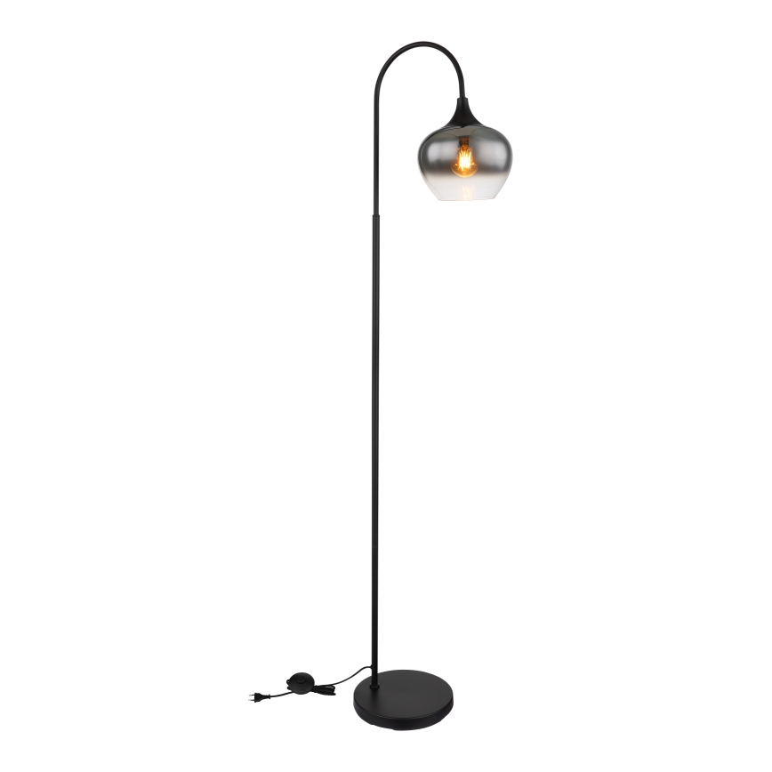 Globo - Stojacia lampa 1xE27/40W/230V čierna/dymová