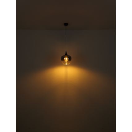 Globo - Stojacia lampa 1xE27/40W/230V čierna/dymová