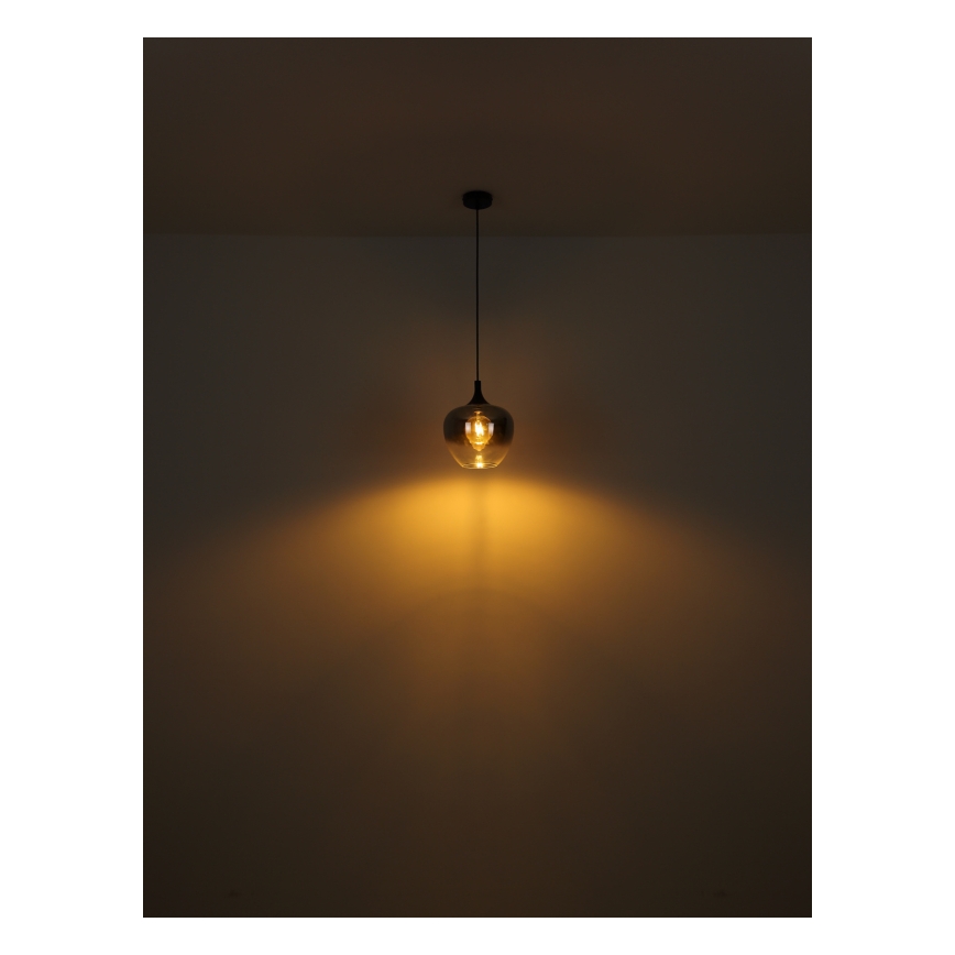Globo - Stojacia lampa 1xE27/40W/230V čierna/dymová