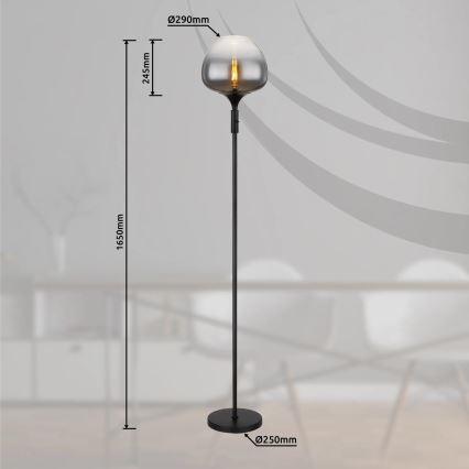 Globo - Stojacia lampa 1xE27/40W/230V čierna