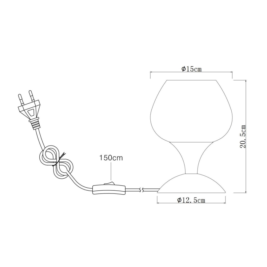 Globo - Stolná lampa 1xE27/40W/230V čierna