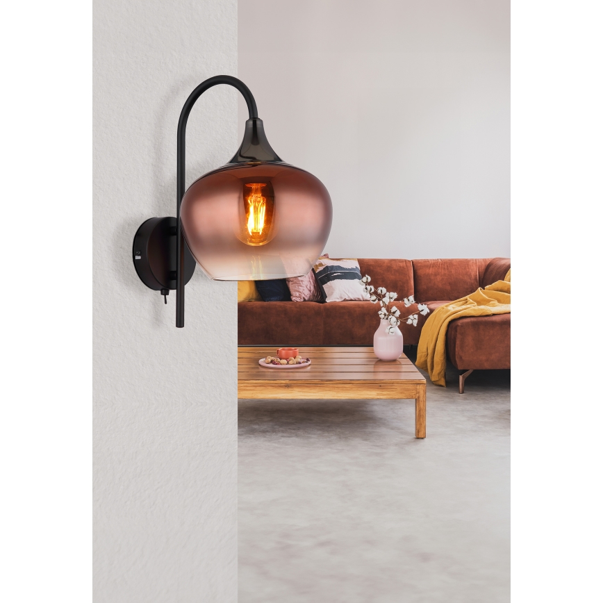 Globo - Nástenná lampa 1xE27/40W/230V medená