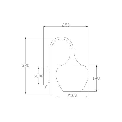 Globo - Nástenná lampa 1xE27/40W/230V biela/antracit