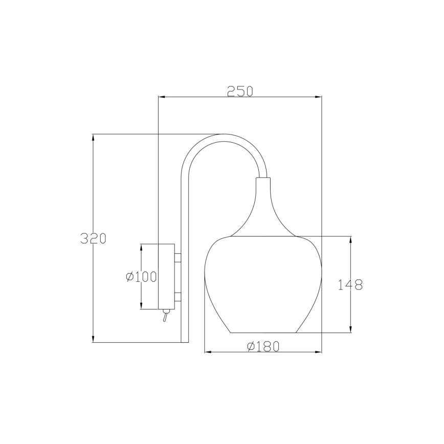 Globo - Nástenná lampa 1xE27/40W/230V biela/antracit