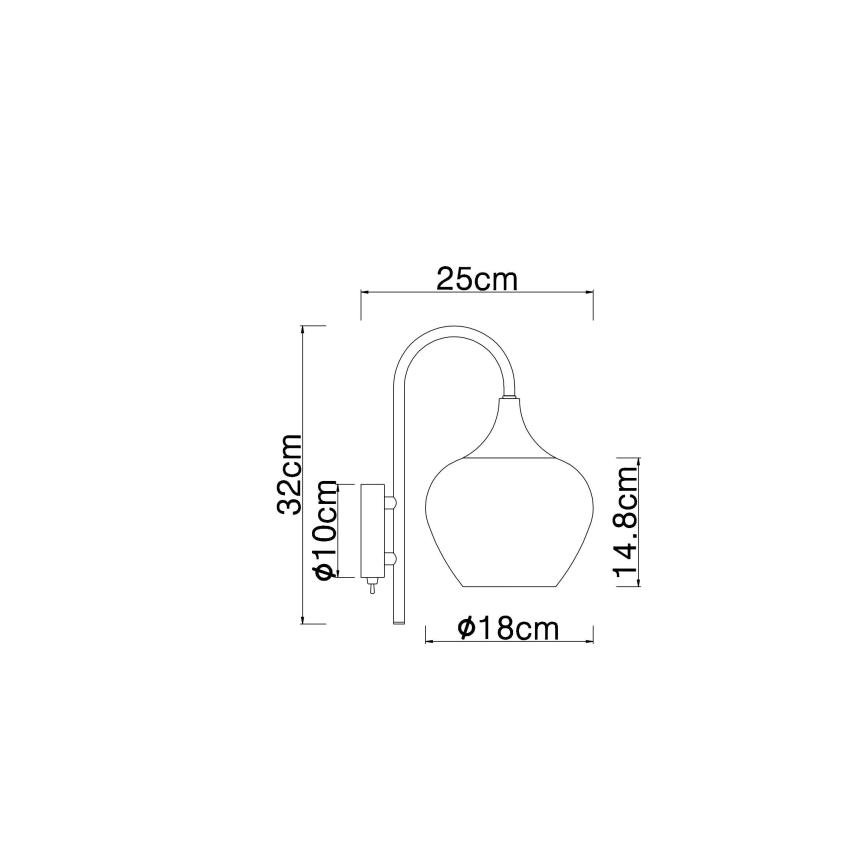 Globo - Nástenná lampa 1xE27/40W/230V biela