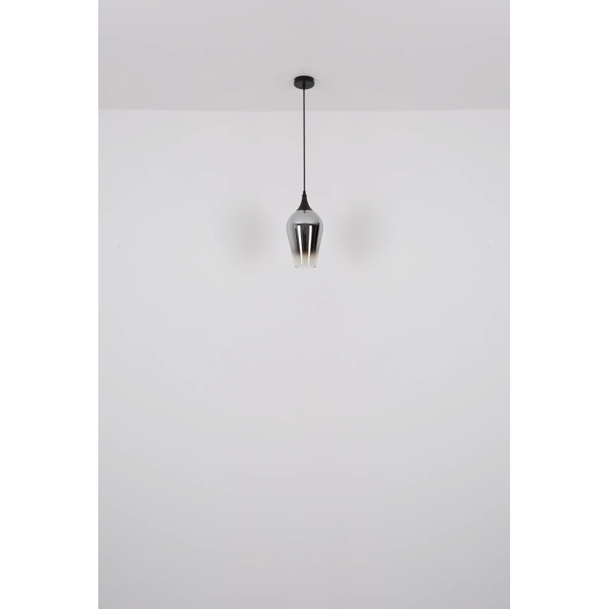 Globo - Luster na lanku 1xE27/60W/230V pr. 18 cm čierna
