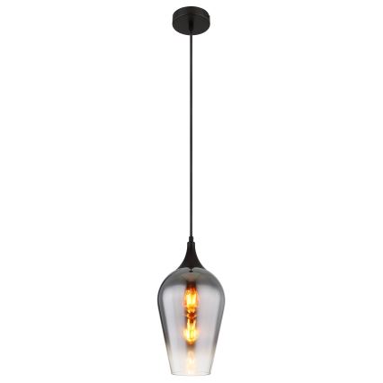 Globo - Luster na lanku 1xE27/60W/230V pr. 18 cm čierna