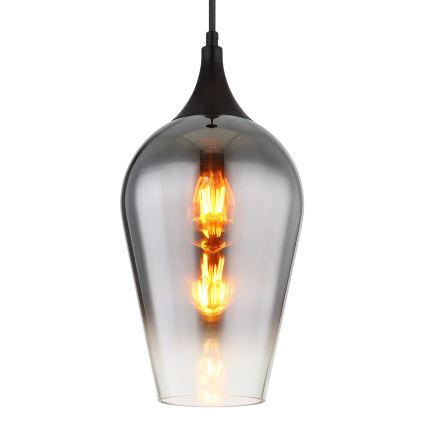 Globo - Luster na lanku 1xE27/60W/230V pr. 18 cm čierna