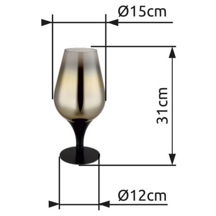 Globo - Stolná lampa 1xE27/40W/230V pr. 15 cm zlatá