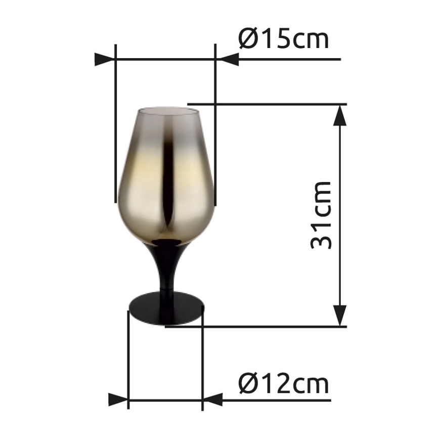 Globo - Stolná lampa 1xE27/40W/230V pr. 15 cm zlatá