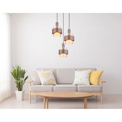 Globo - Závesné svietidlo s lankom 3xE27/60W/230V