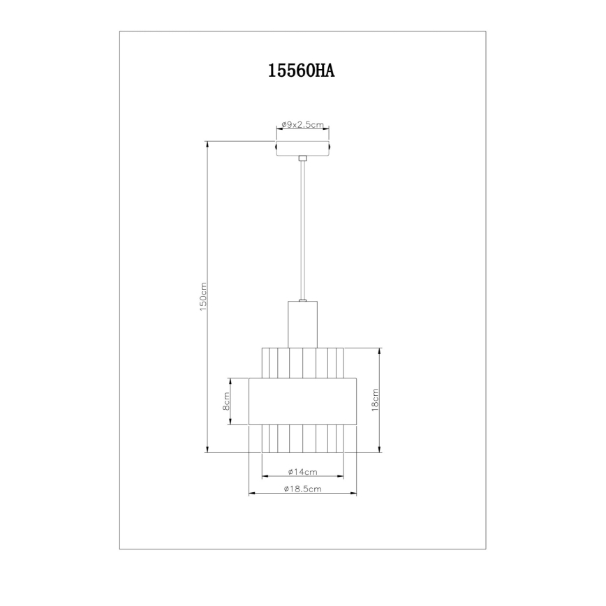 Globo - Luster na lanku 1xE27/60W/230V pr. 18,5 cm