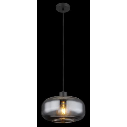 Globo - Luster na lanku 1xE27/40W/230V pr. 28 cm šedá