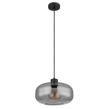 Globo - Luster na lanku 1xE27/40W/230V pr. 28 cm šedá