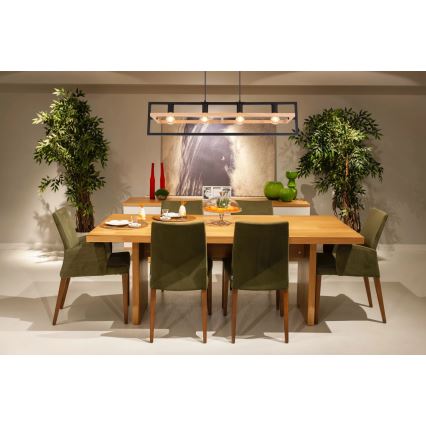 Globo 15575-4H - Luster na lanku ERICA 4xE27/40W/230V čierna/béžová