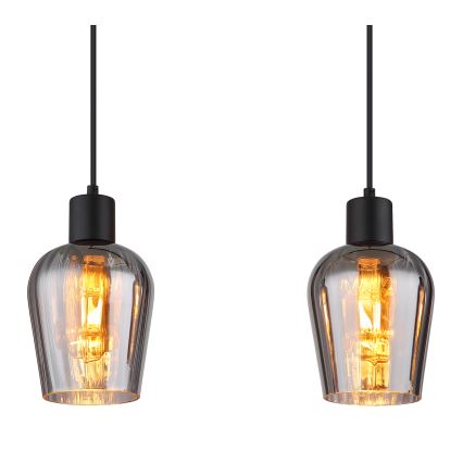 Globo - Luster na lanku 4xE27/40W/230V čierna