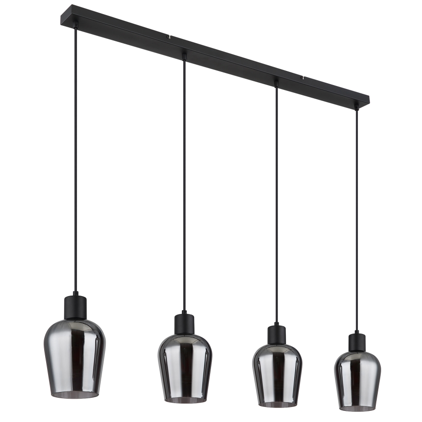 Globo - Luster na lanku 4xE27/40W/230V čierna